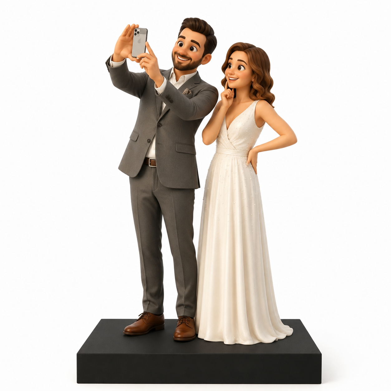 3D Italia – Miniatura 3D Personalizzata Coppia in Stile Stilizzato