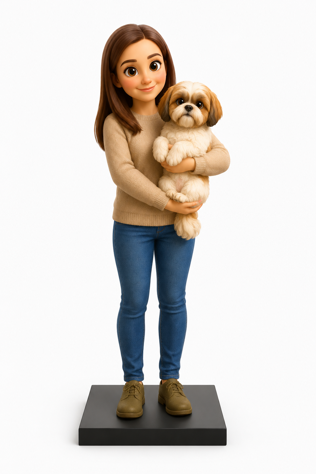 Statuetta 3D Personalizzata Persona e Cane da Foto