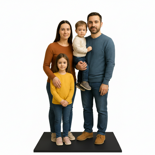 3D Italia Set Famiglia - 4 Persone Miniatura Realistica