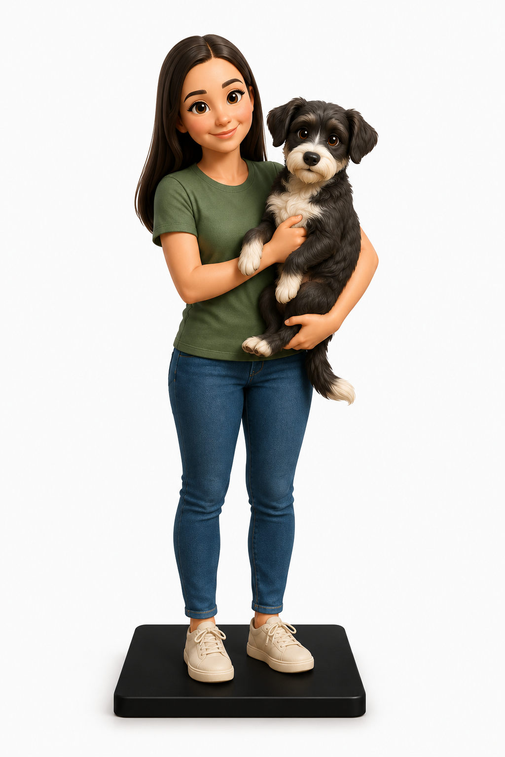 Statuetta 3D Personalizzata Persona e Cane da Foto