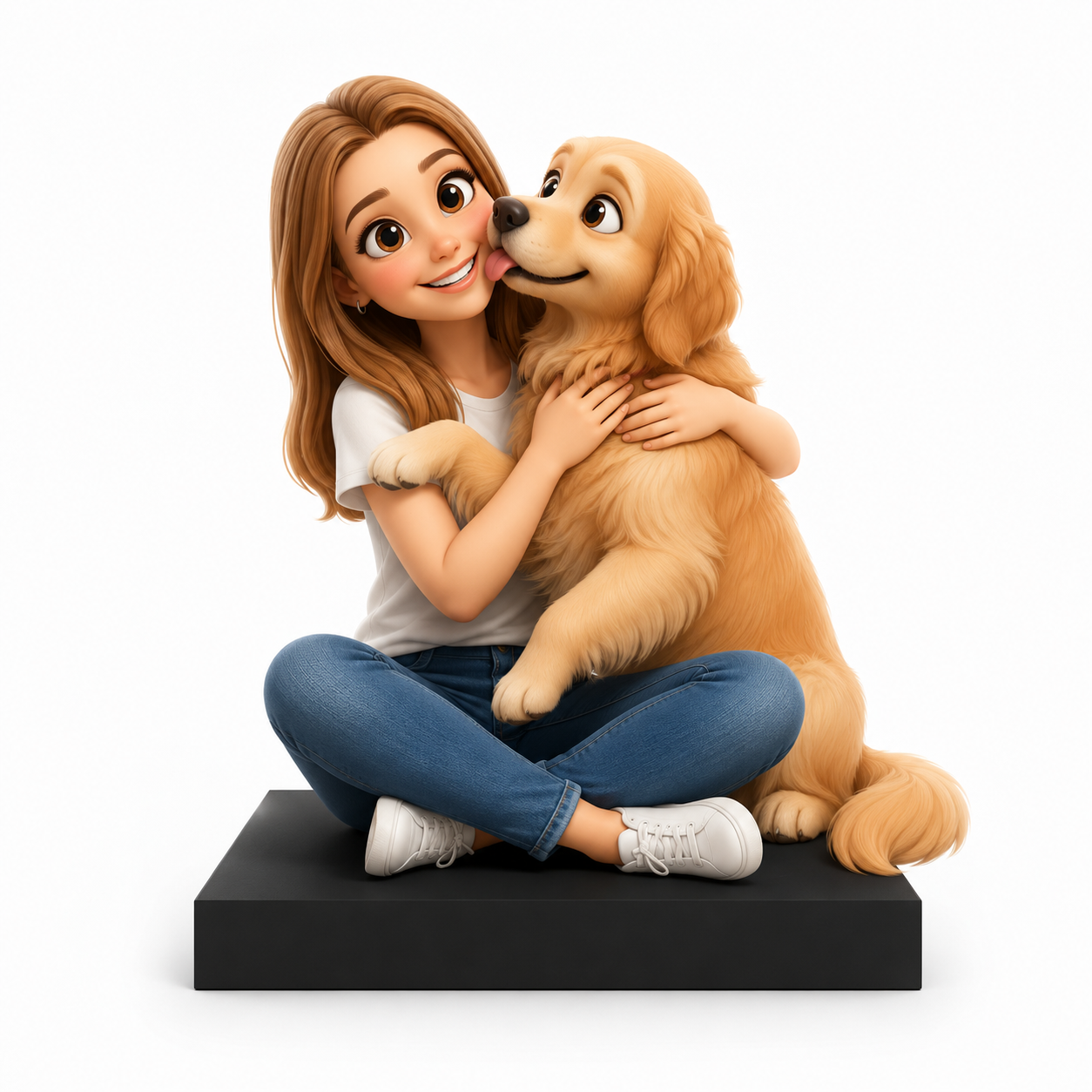 Statuetta 3D Personalizzata Persona e Cane da Foto