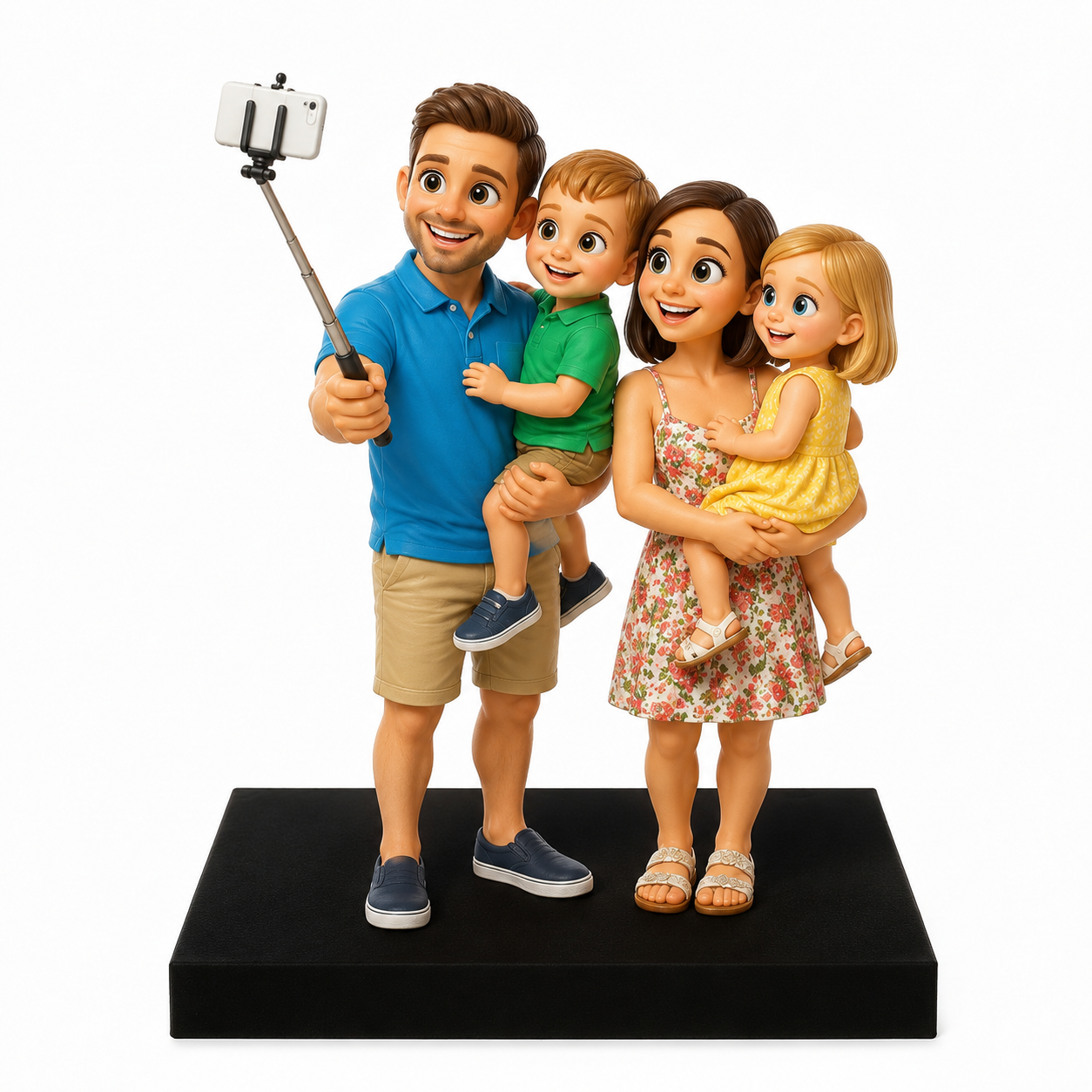 3D Italia – Miniature 3D Personalizzate Famiglia 4 Persone