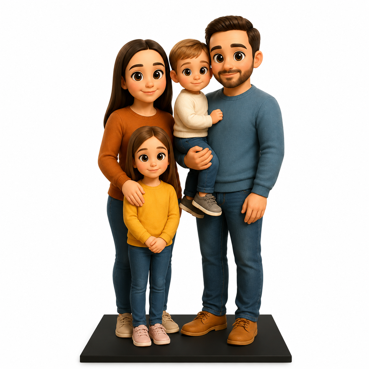 3D Italia – Miniature 3D Personalizzate Famiglia 4 Persone