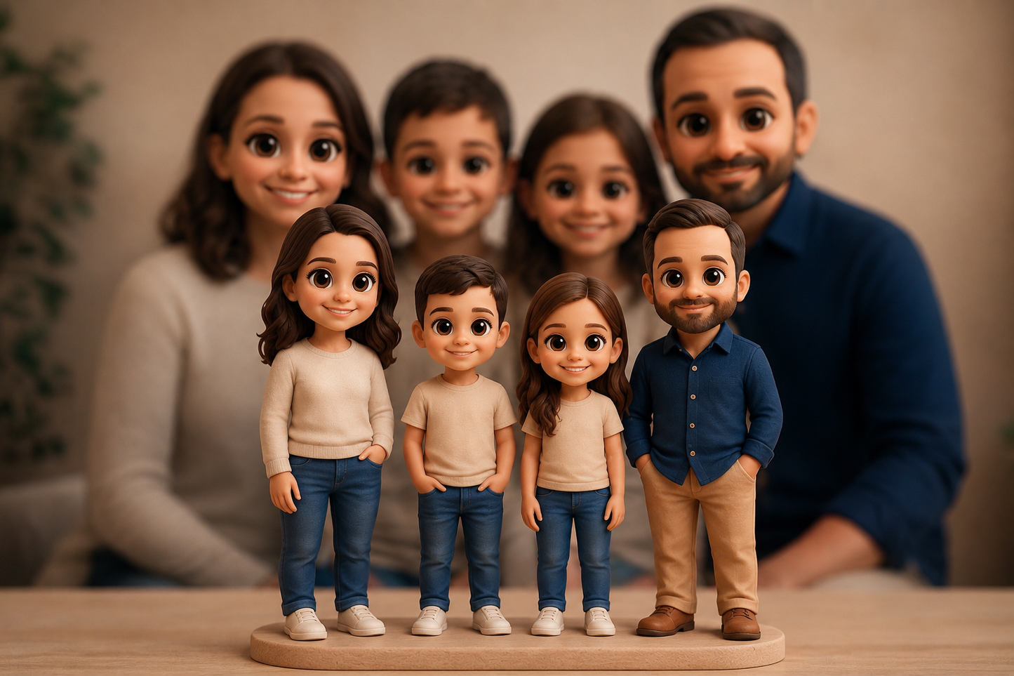 3D Italia – Miniature 3D Personalizzate Famiglia 4 Persone