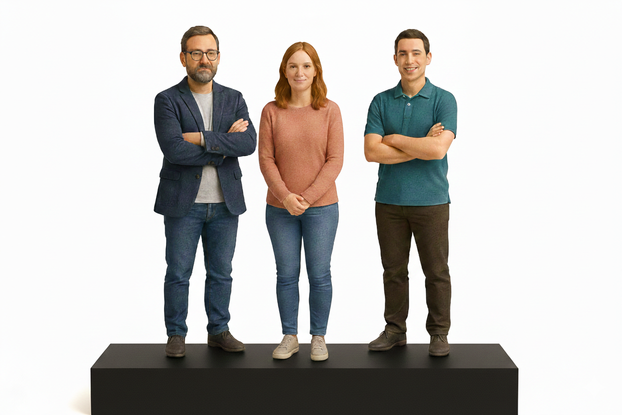 3D Italia Set Famiglia  Personalizzata - 3 Persone Miniatura Realistica