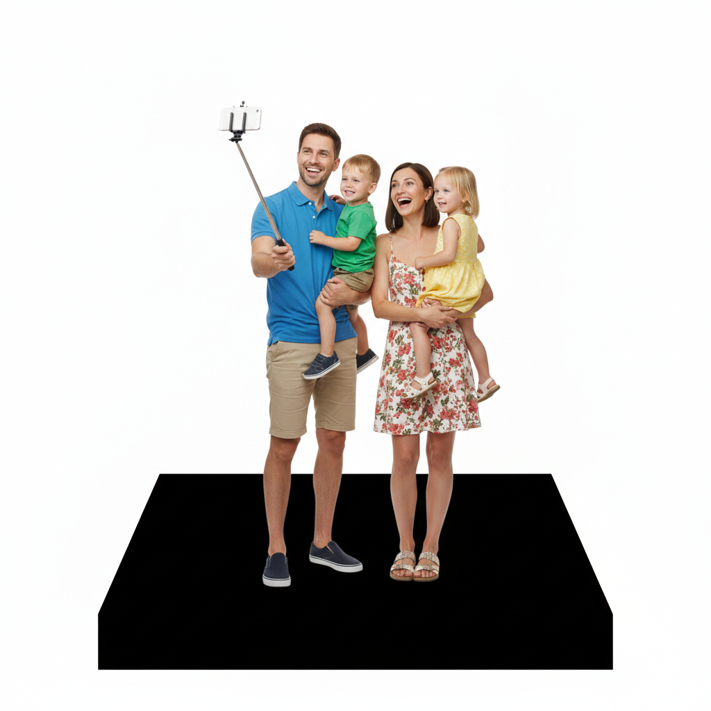 3D Italia Set Famiglia -  4 Persone Miniatura Realistica