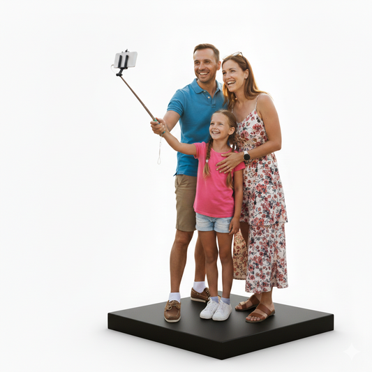 3D Italia Set Famiglia  Personalizzata - 3 Persone Miniatura Realistica
